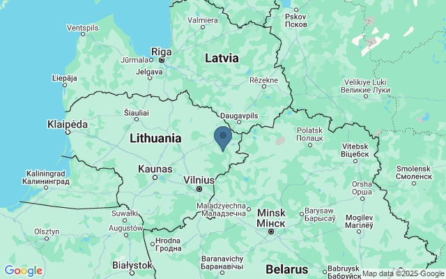 Kaart met locatie Aukstaitijos Nacionalinis Parkas